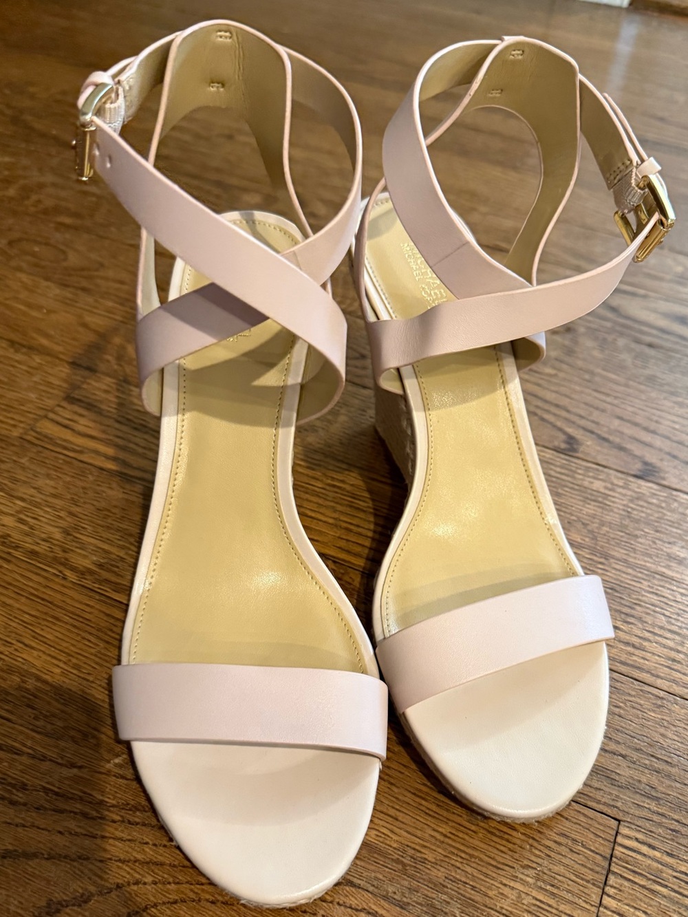 Michael Kors Blush Crisscross Ankle Strap Heels (Brand New)